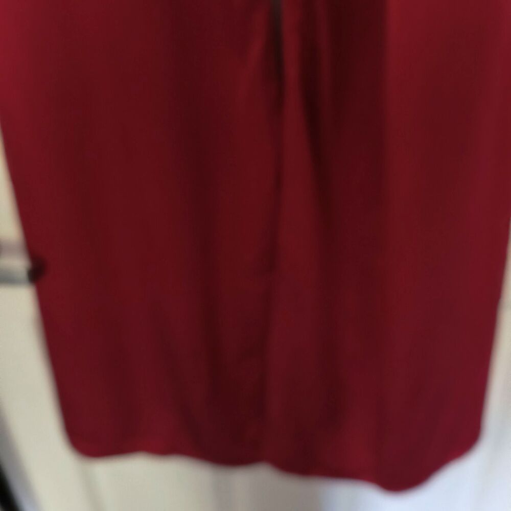 J. Crew Cosmo Satin Pants Women S Red Wide Leg Evening Holiday Party Gala Lounge - Picture 10 of 13